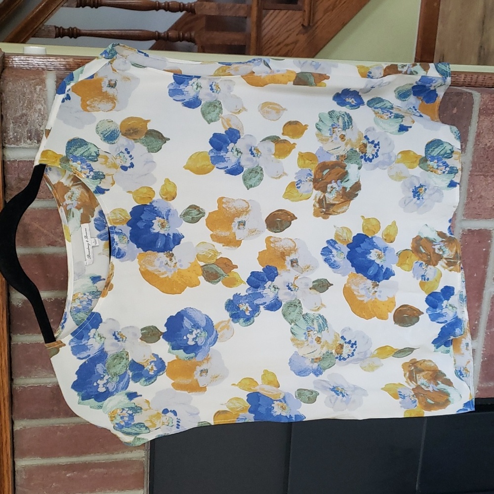 100% Silk Lg Broadway and Broome silk blouse